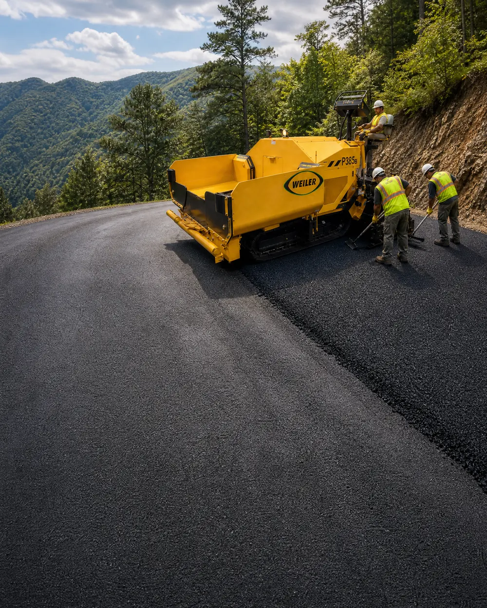Weiler P385 paving scene